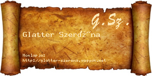 Glatter Szeréna névjegykártya