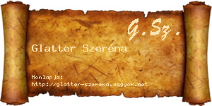 Glatter Szeréna névjegykártya